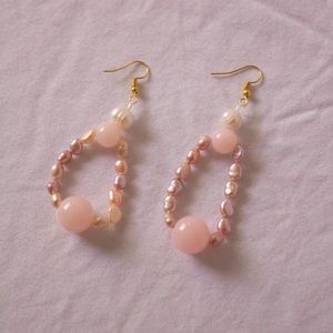 Routine’s Duo Pink Pearl Statement Earring